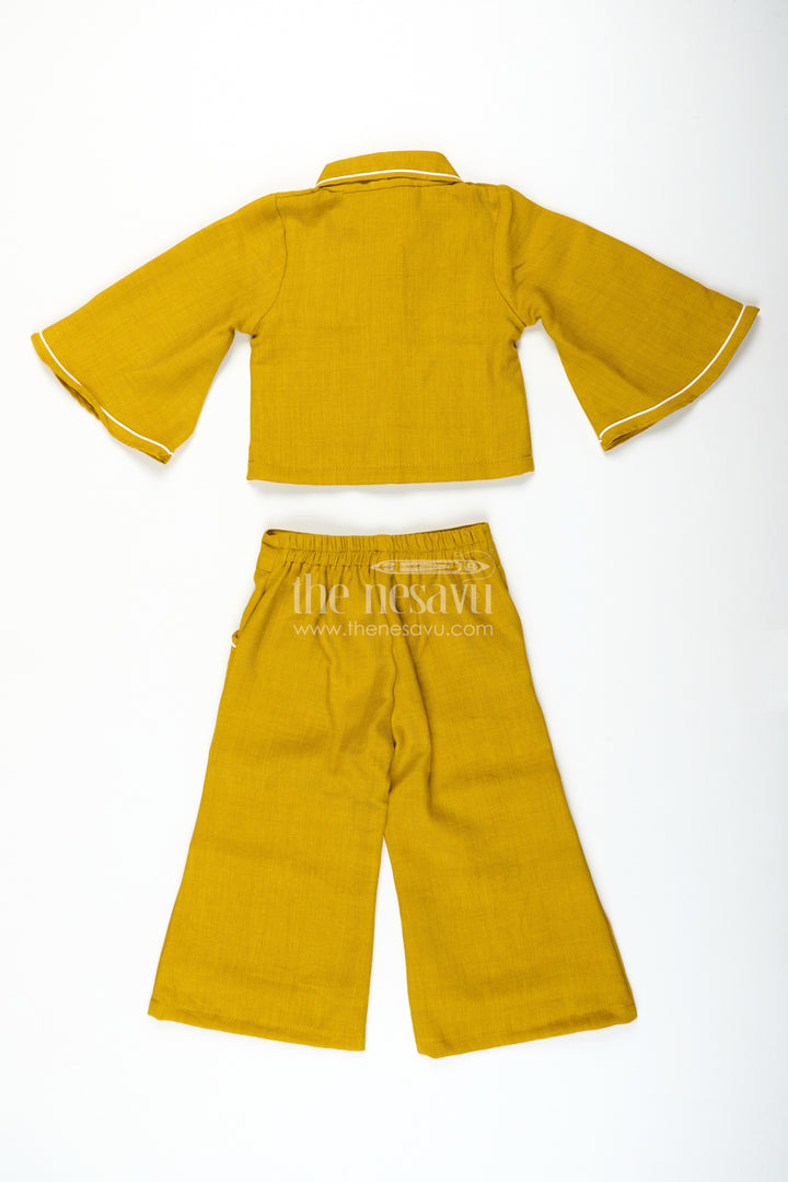 Girls embroidered plazo set for festive school events and family functions