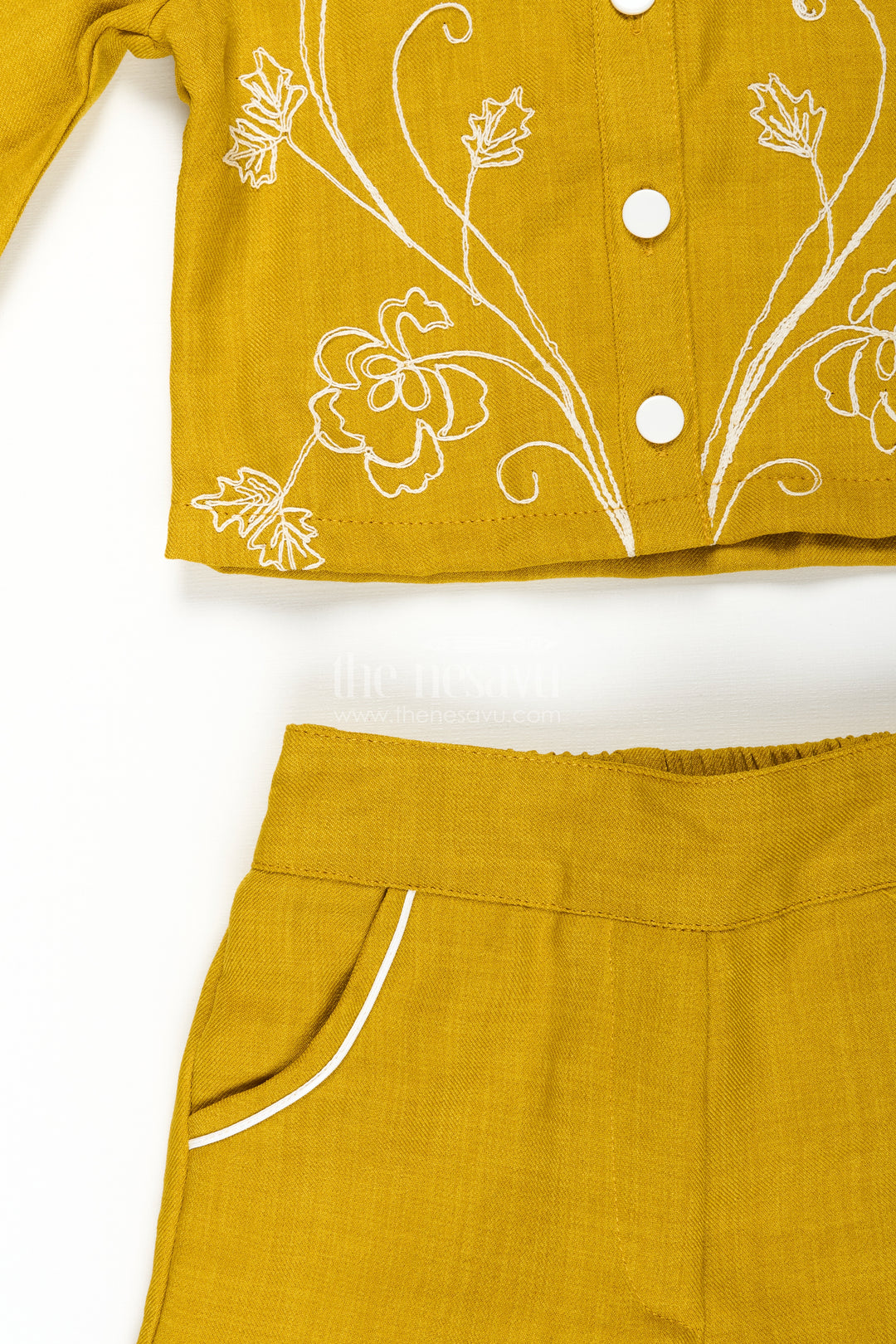Girls embroidered plazo set for festive school events and family functions