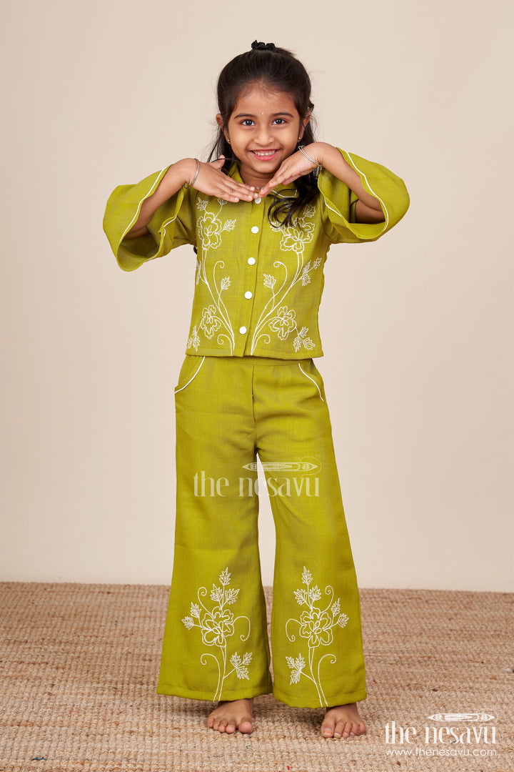 301.Girls Cotton Embroidery Plazo Set for Ethnic Day and Festivals