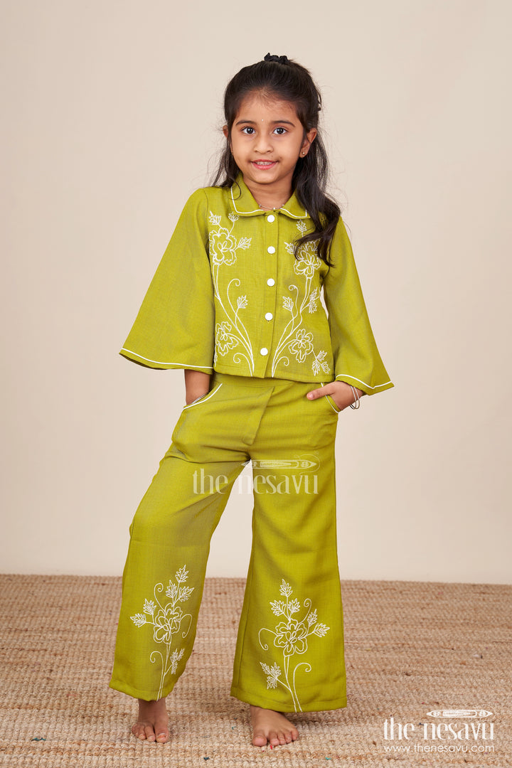 301.Girls Cotton Embroidery Plazo Set for Ethnic Day and Festivals
