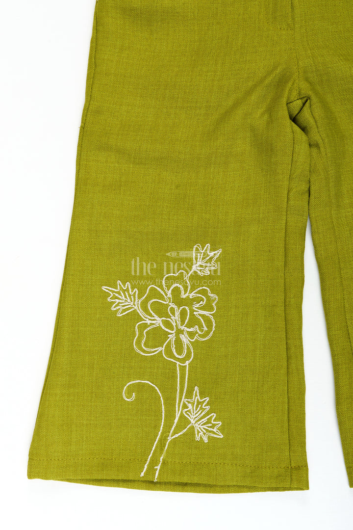 Girls cotton embroidery plazo set for ethnic day and festivals
