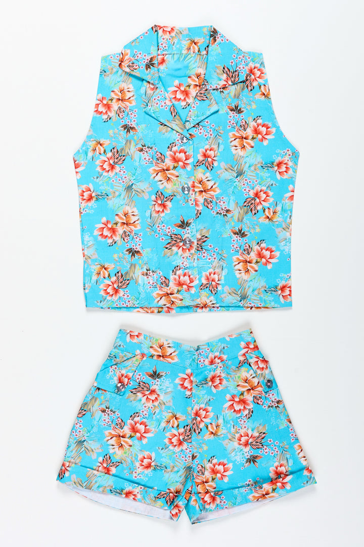 Girls Floral Jumpsuit For Beach Vacations And Summer Fun