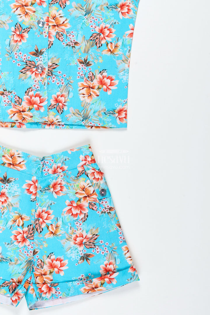 Girls Floral Jumpsuit For Beach Vacations And Summer Fun