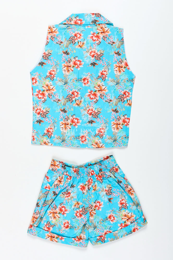 Girls Floral Jumpsuit For Beach Vacations And Summer Fun