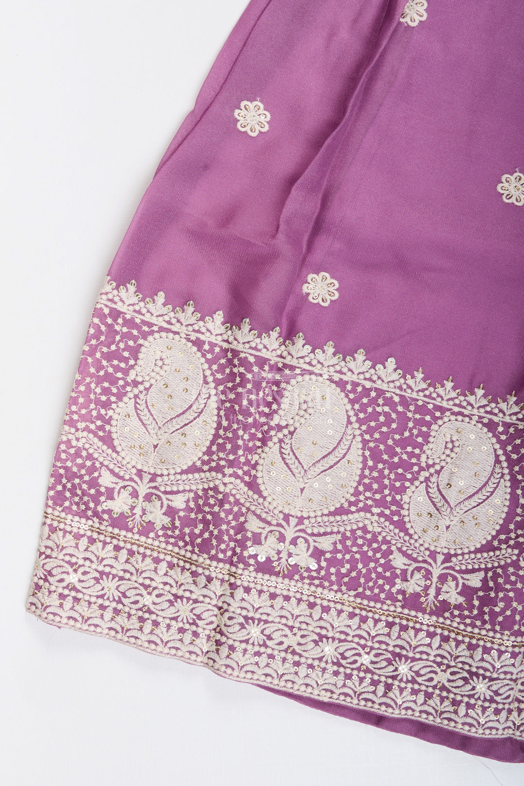 Embroidered plazo set with tassel detail – festive ethnic set for girls