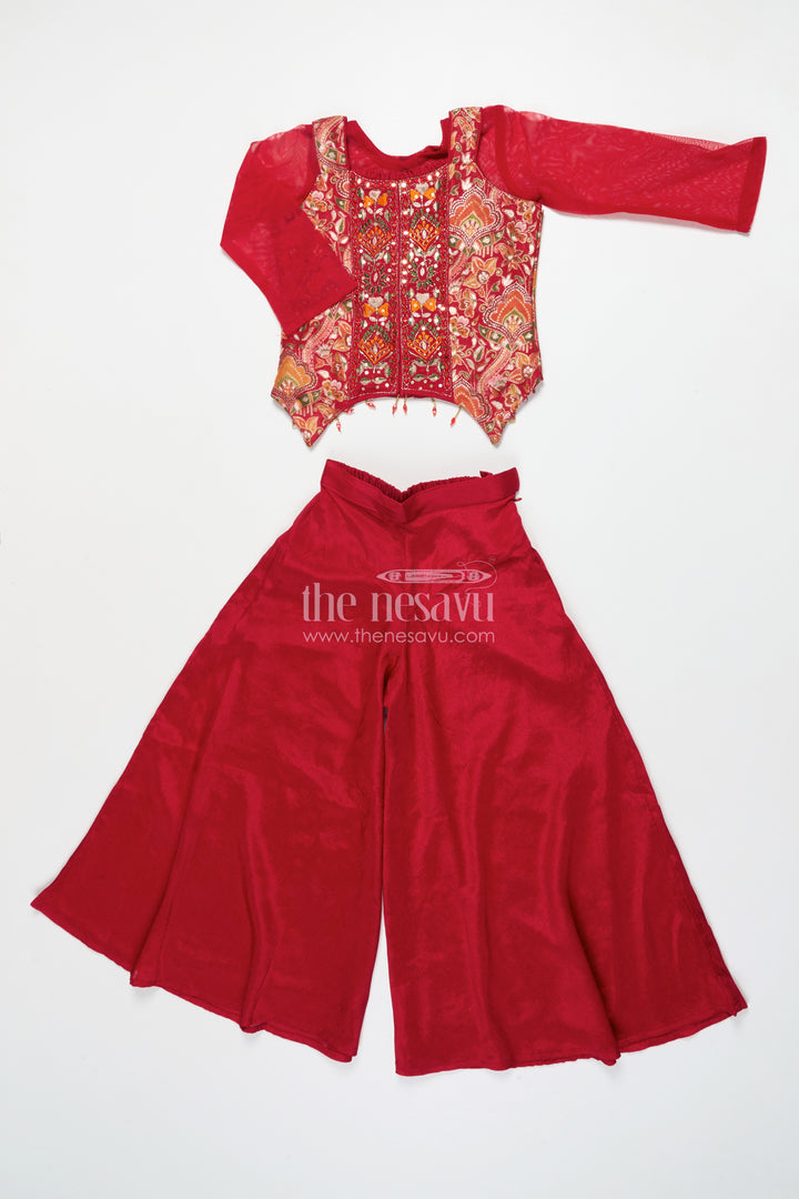 Girls Designer Sharara Set for Weddings and Grand Festive Occasions