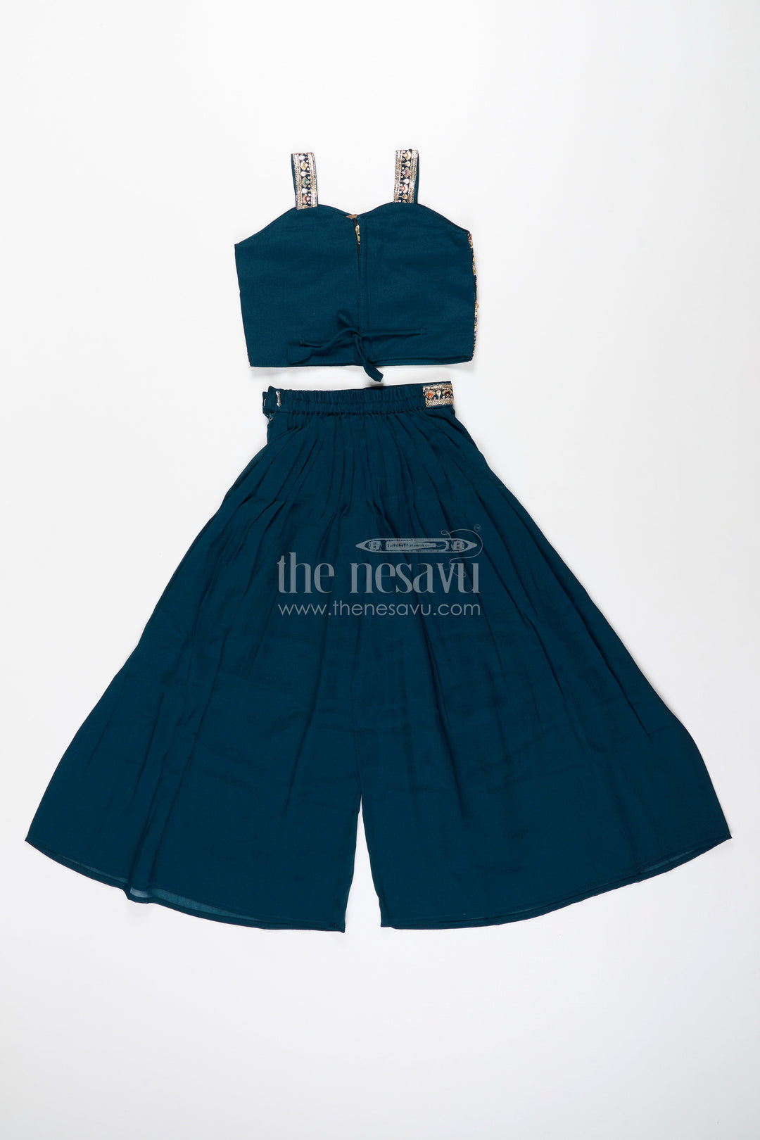 All-over embroidered ethnic co-ord set – traditional charm for girls