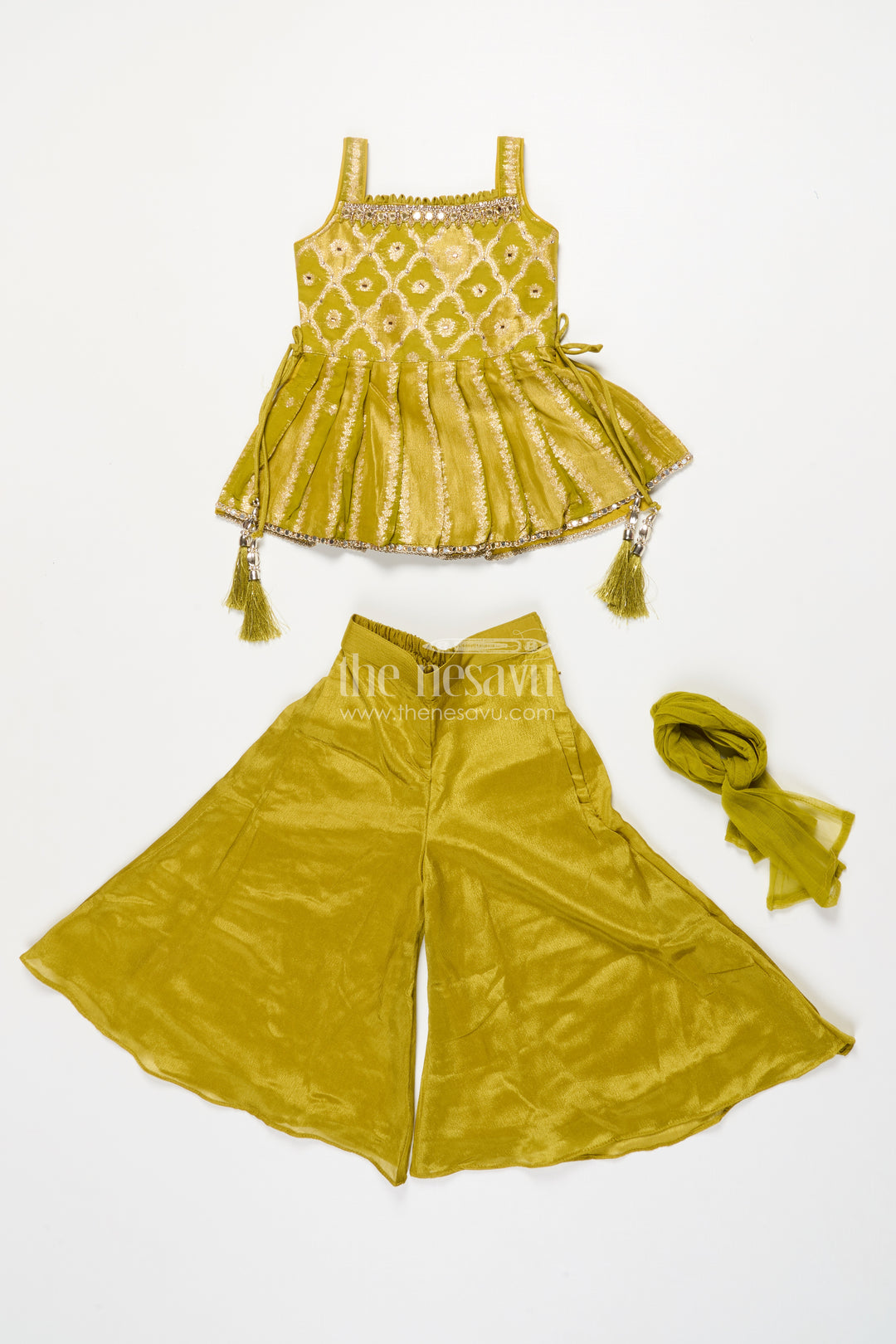 Girls Festive Sharara Set with Designer Embroidery for Traditional Occasions