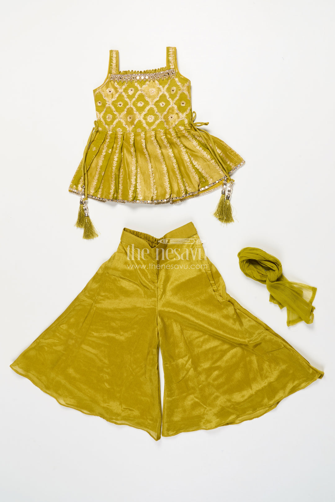 Girls Festive Sharara Set with Designer Embroidery for Traditional Occasions