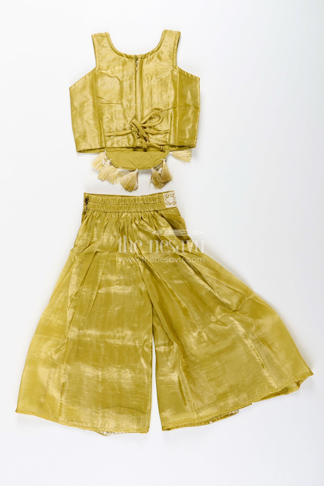 Designer floral sharara set with heavy organza embroidery – traditional ensemble for toddlers