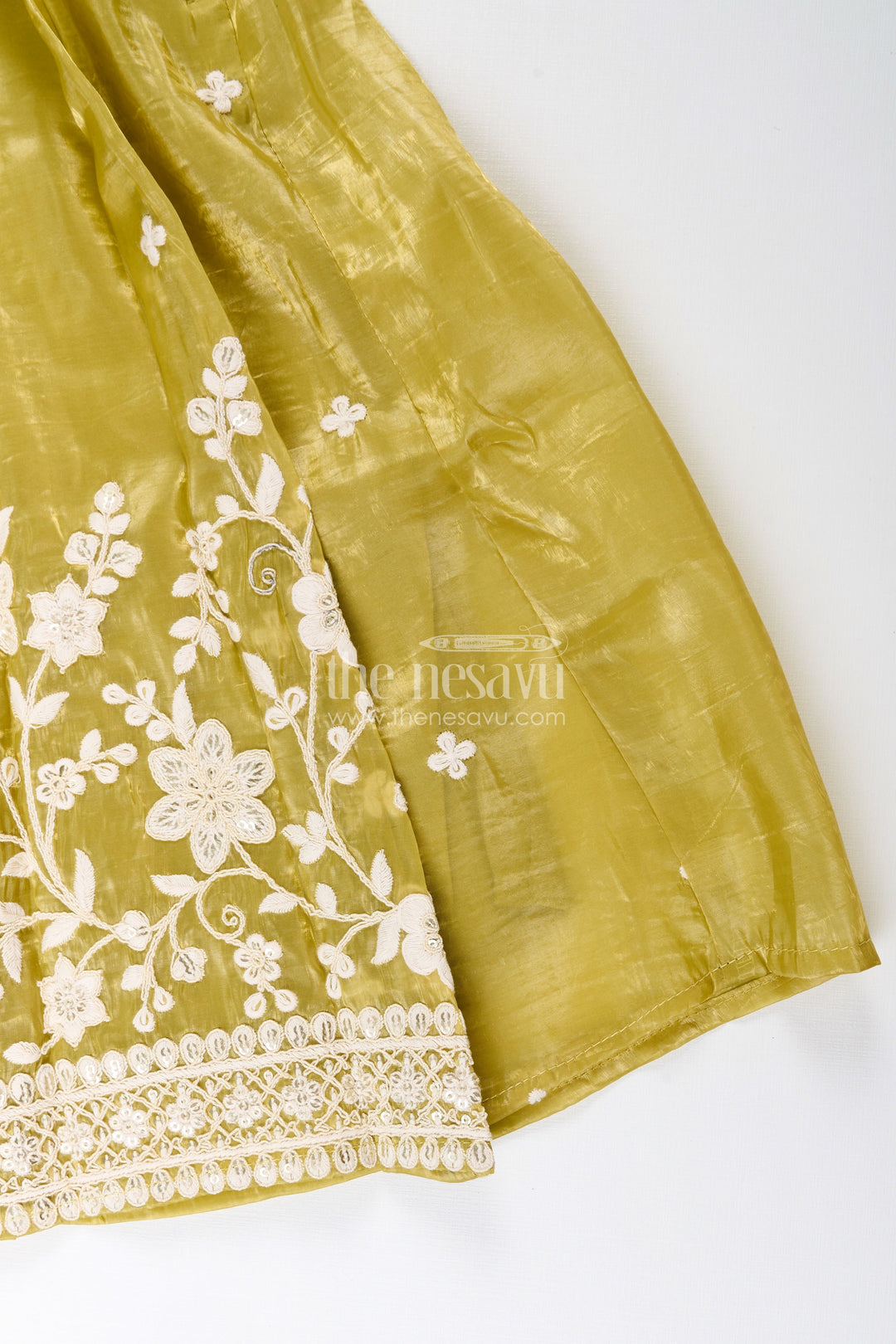 Designer floral sharara set with heavy organza embroidery – traditional ensemble for toddlers