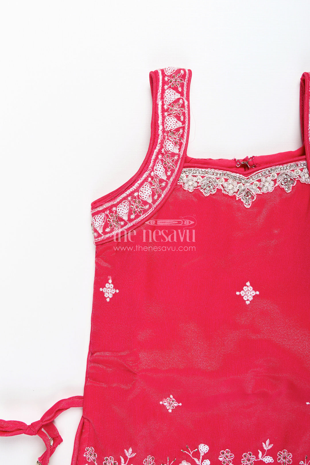 Embroidered kurti with dhoti pant set – ethnic charm for baby girls
