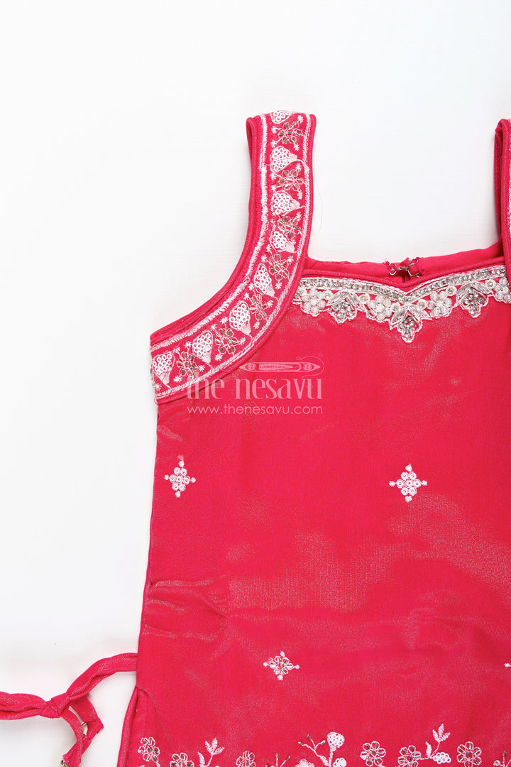 Embroidered kurti with dhoti pant set – ethnic charm for baby girls