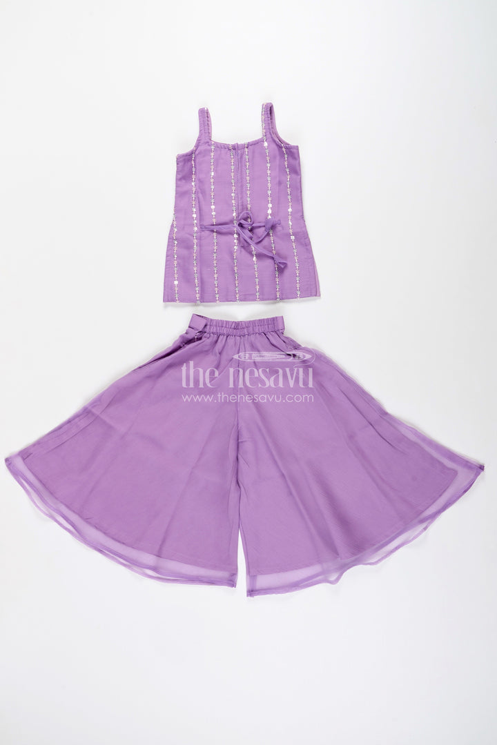 Mirror embroidered sharara set for toddler girls – traditional ethnic wear