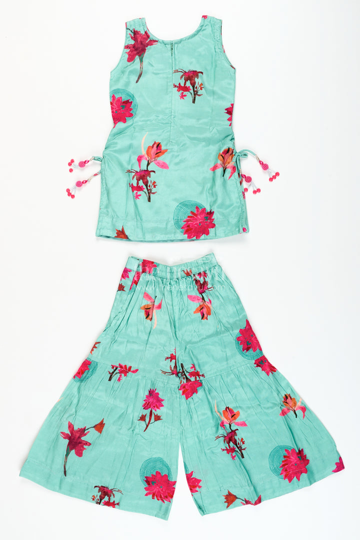 Printed muslin plazo set for girls – ideal for casual festive wear