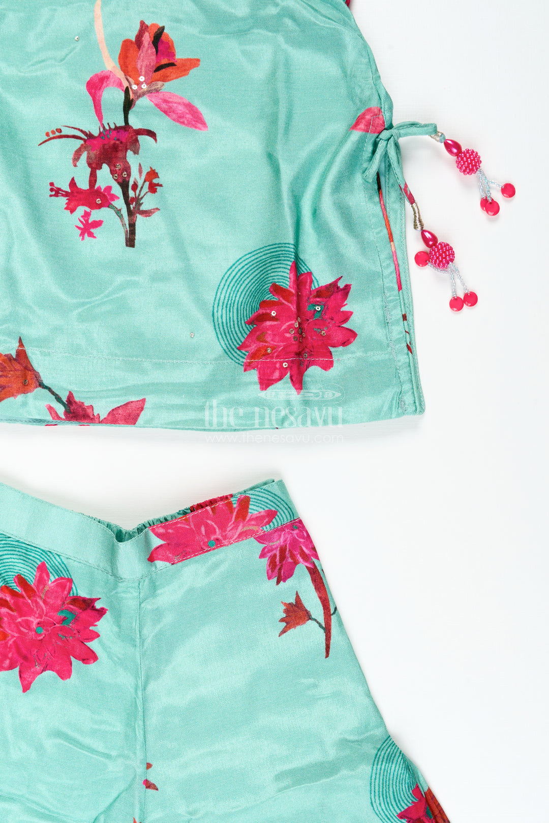 Printed muslin plazo set for girls – ideal for casual festive wear