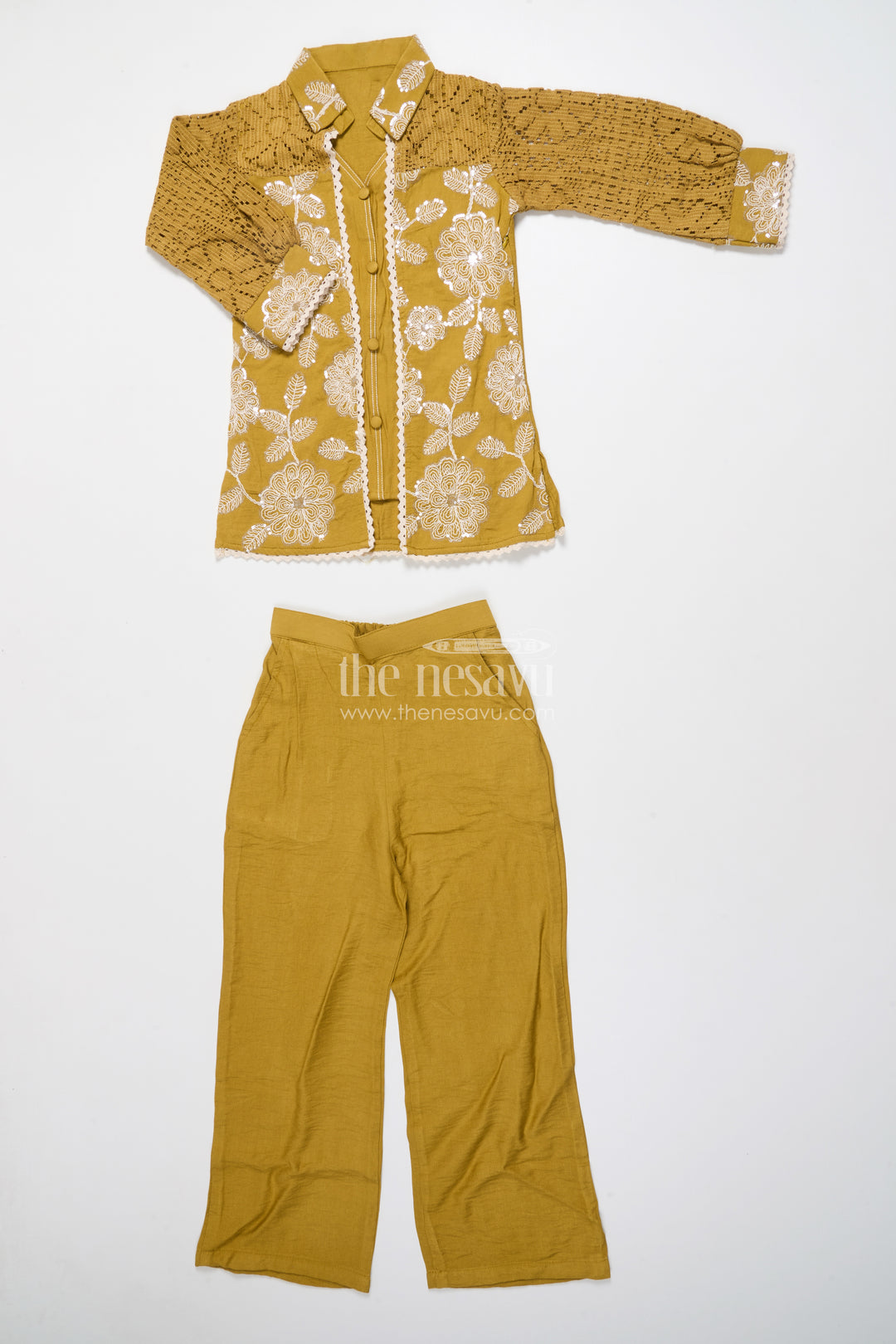 Girls Sharara Set with Attached Coat for Festive Occasions and Weddings