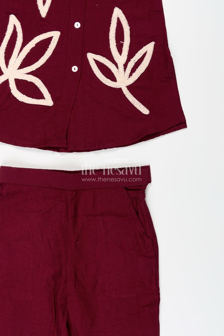 Girls embroidered plazzo set for casual festive days and school functions