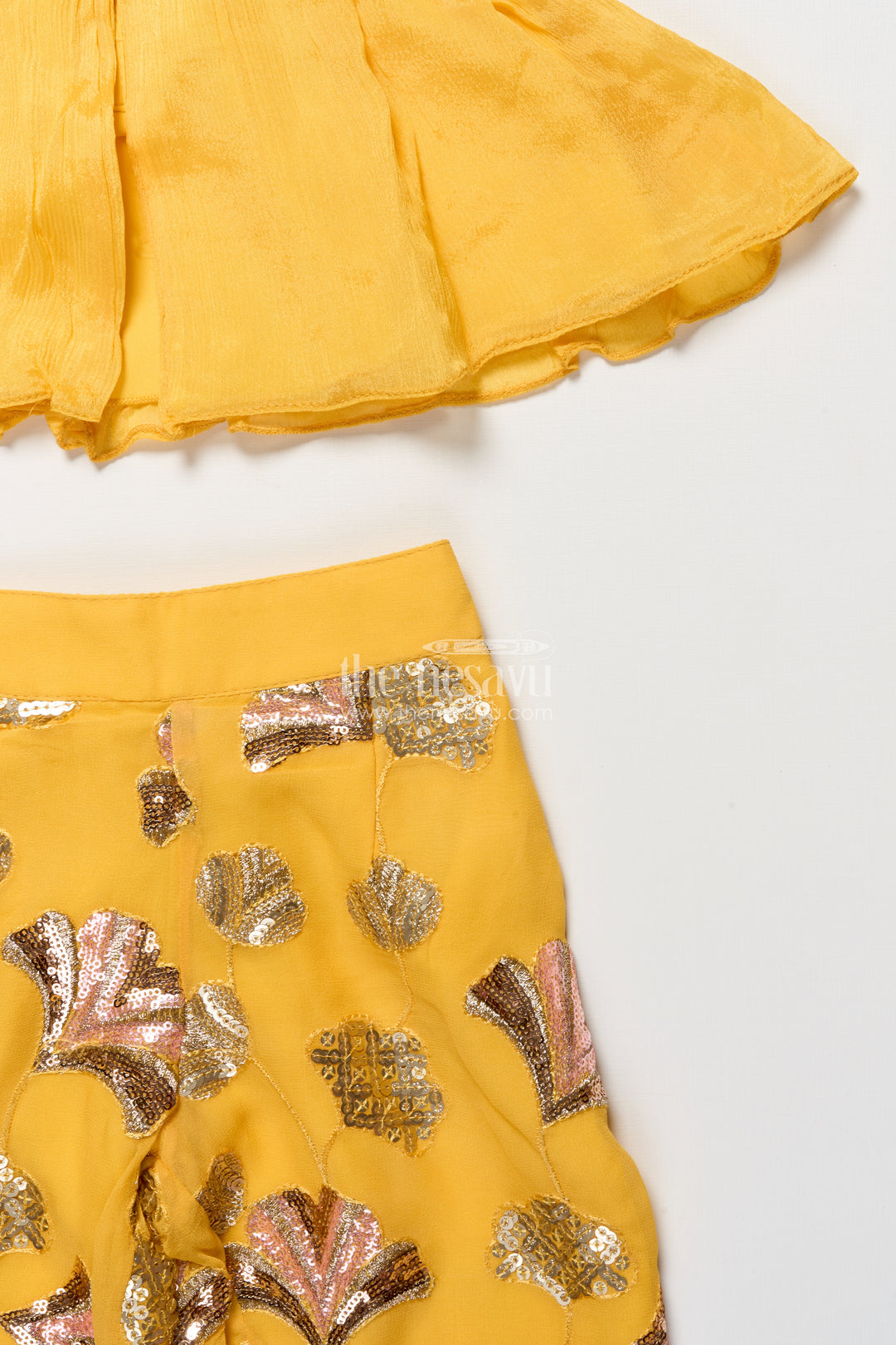 Girls sharara set with sequins for festive and traditional wear