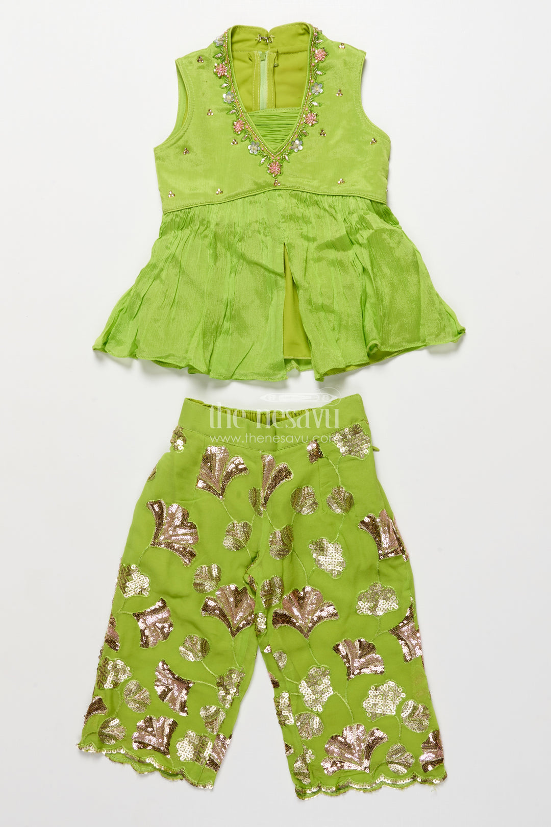 Embroidered sharara set for girls festive and cultural wear
