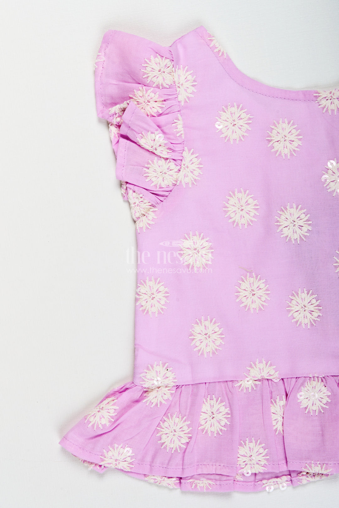 Girls chikankari plazo set for festive events and ethnic day at school