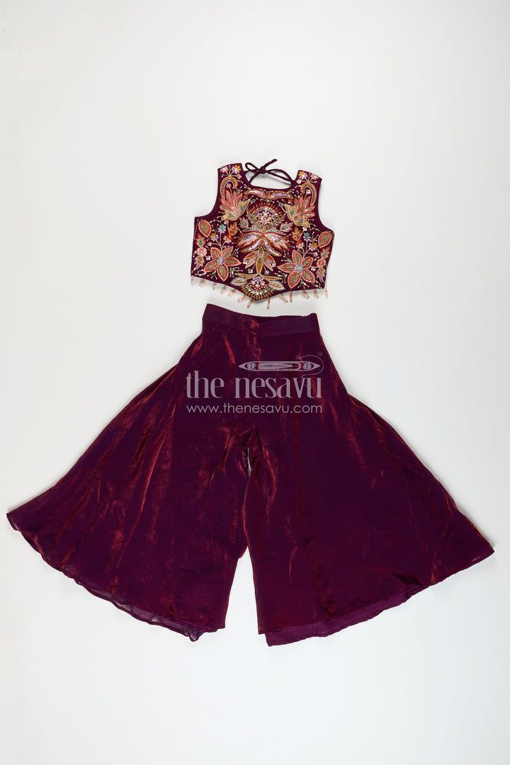 Girls sharara set with embroidered kurti for weddings and parties