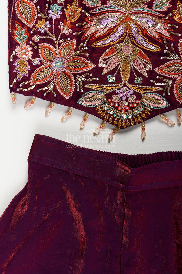 Girls sharara set with embroidered kurti for weddings and parties