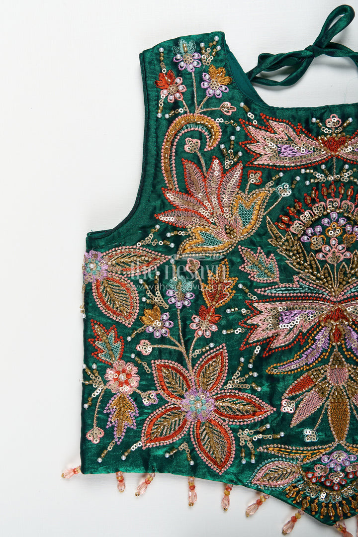 Girls embroidered sharara kurti set for festive celebrations