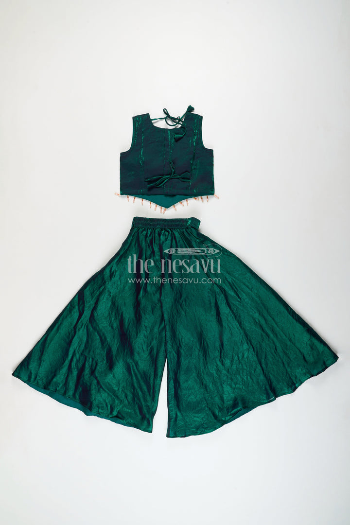 Girls embroidered sharara kurti set for festive celebrations