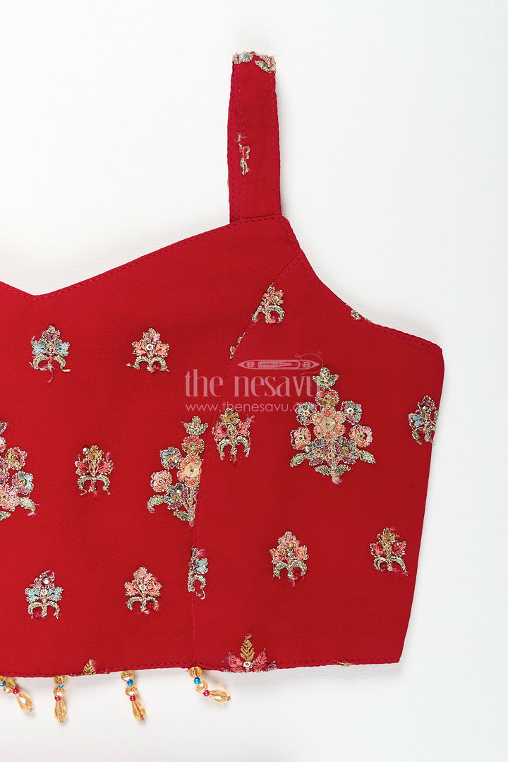 Girls embroidered jacket sharara set for weddings and parties