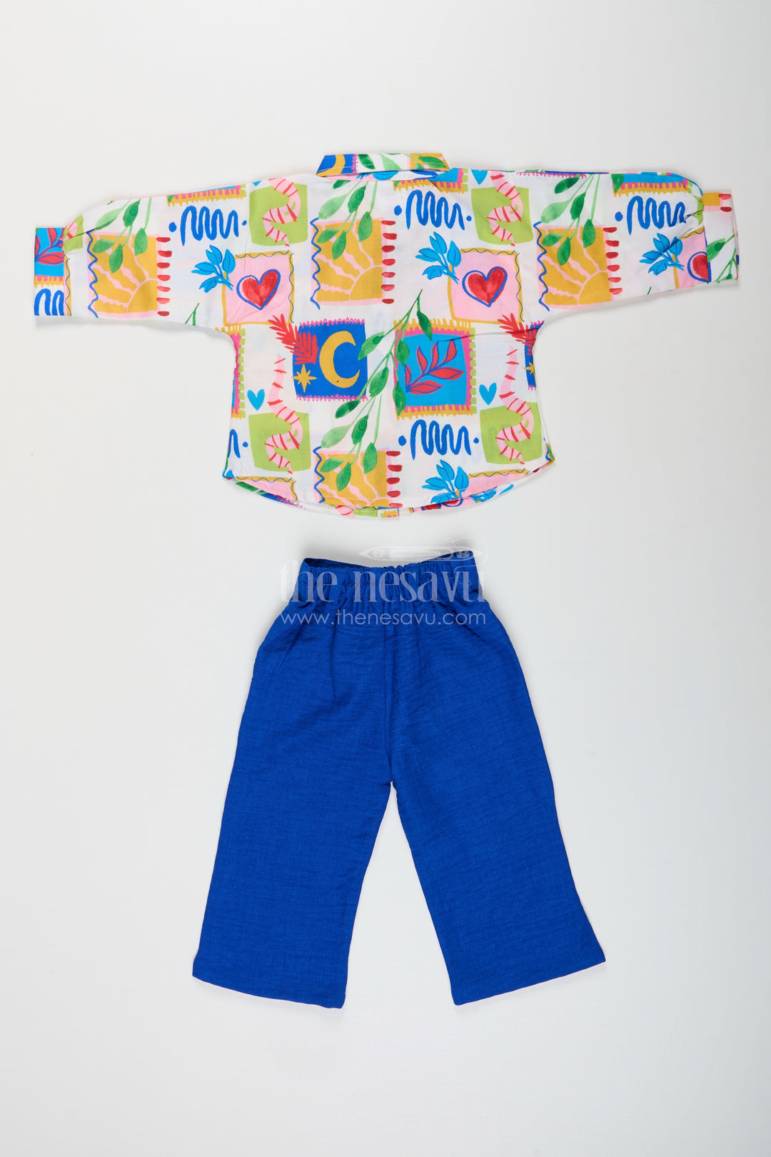 Girls printed shirt and pant set for playful everyday looks