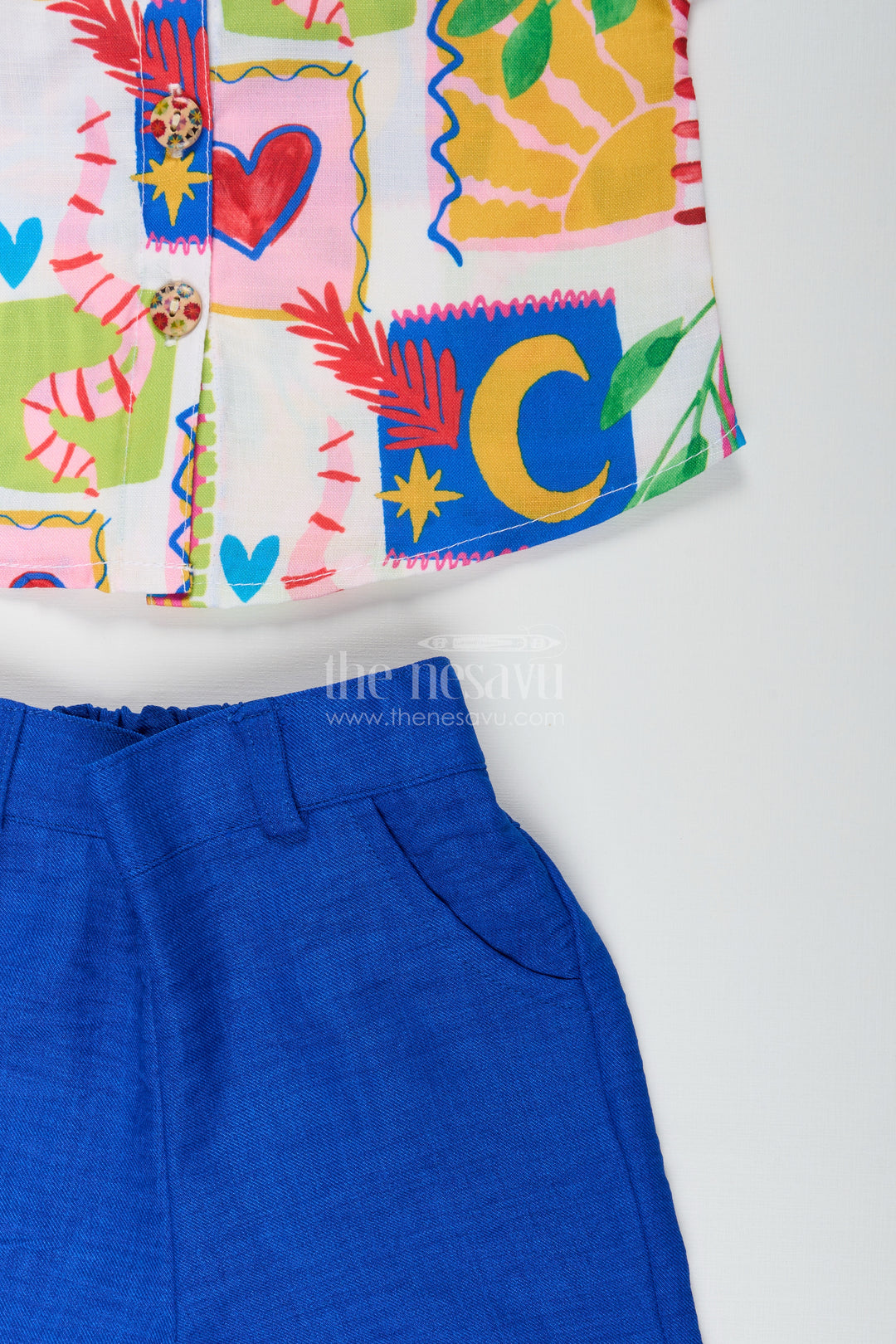 Girls printed shirt and pant set for playful everyday looks