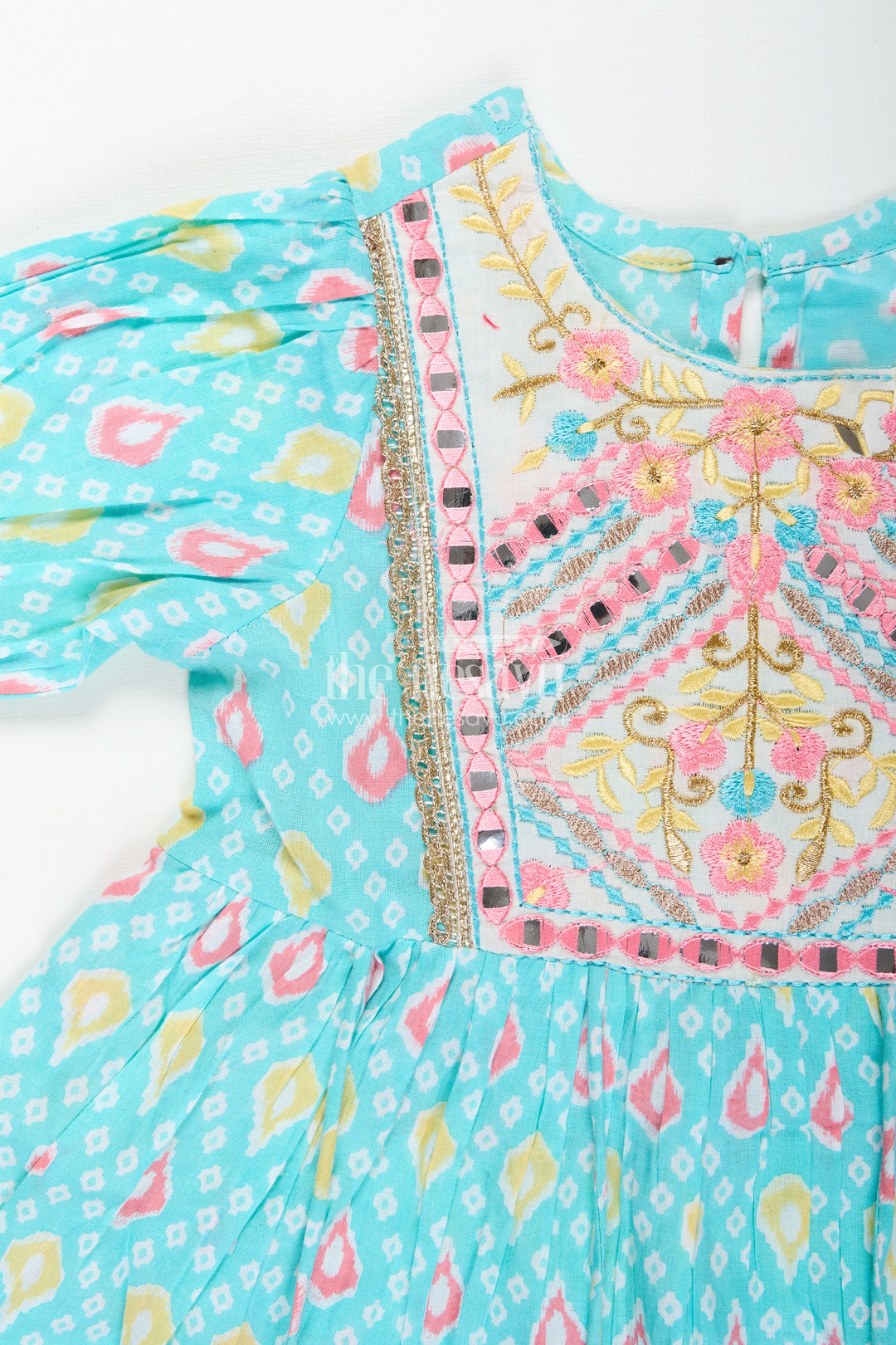 Baby girl turquoise sharara set for festive occasions and playdates