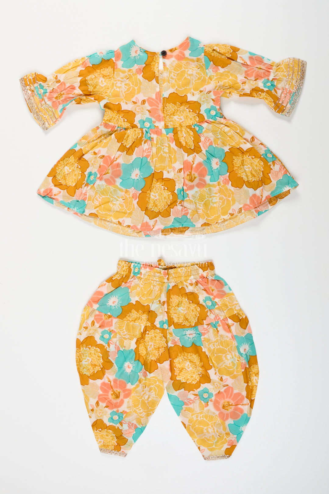 Baby girl floral sharara set for birthday parties and festive gatherings