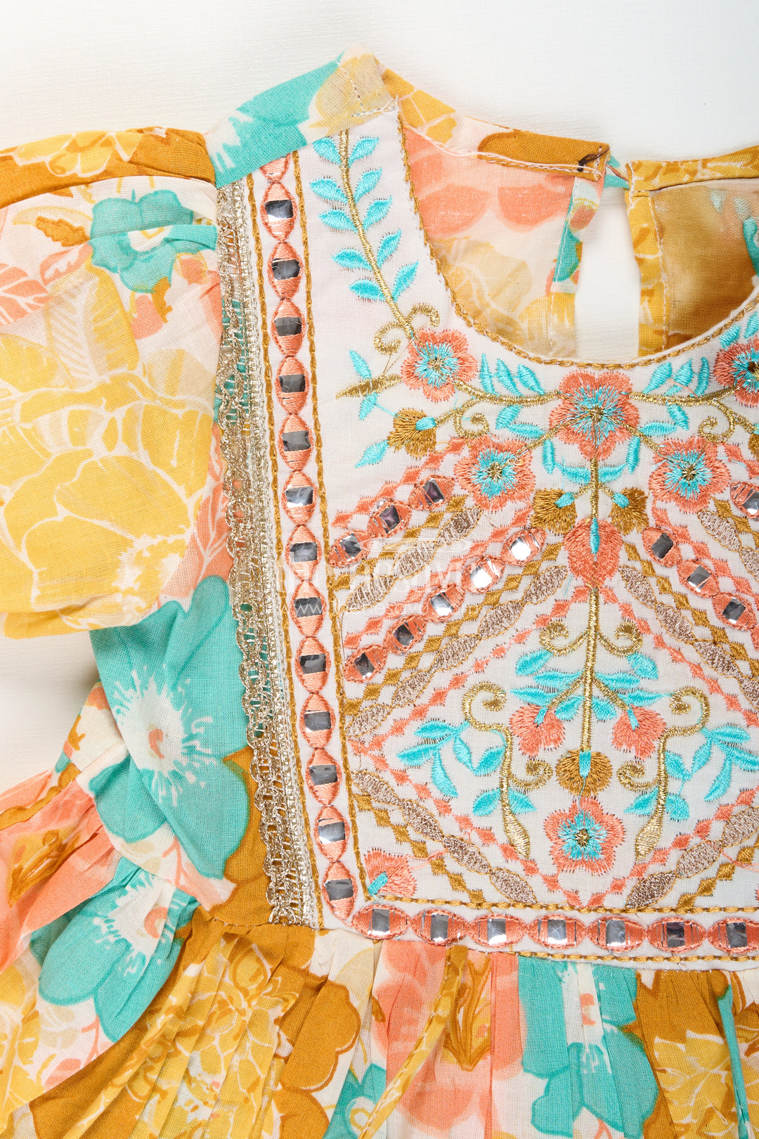 Baby girl floral sharara set for birthday parties and festive gatherings