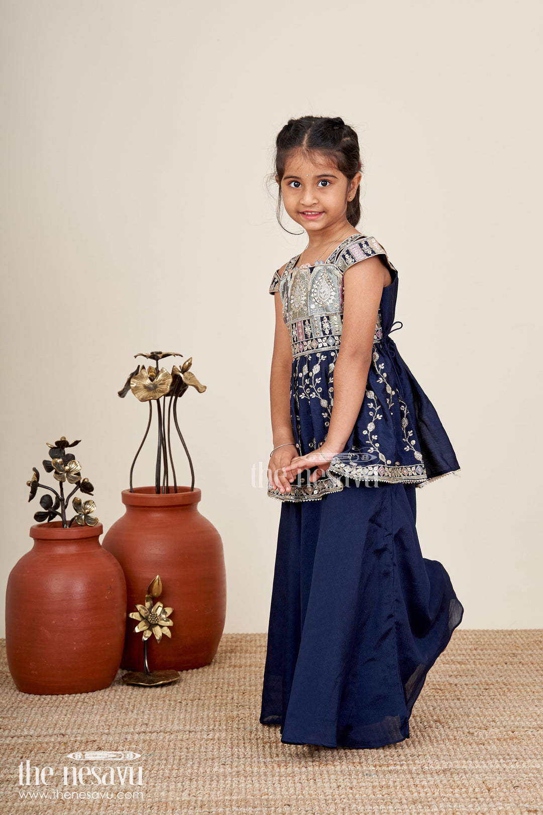 Party wear sharara set for toddler girls for evening celebrations and birthdays