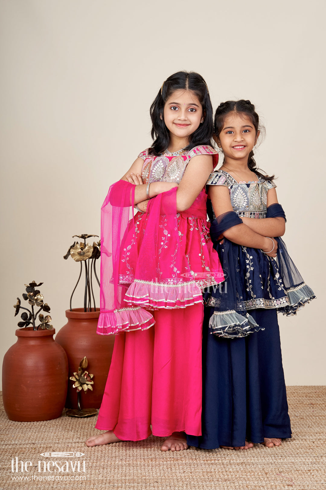 Party wear sharara set for toddler girls for evening celebrations and birthdays
