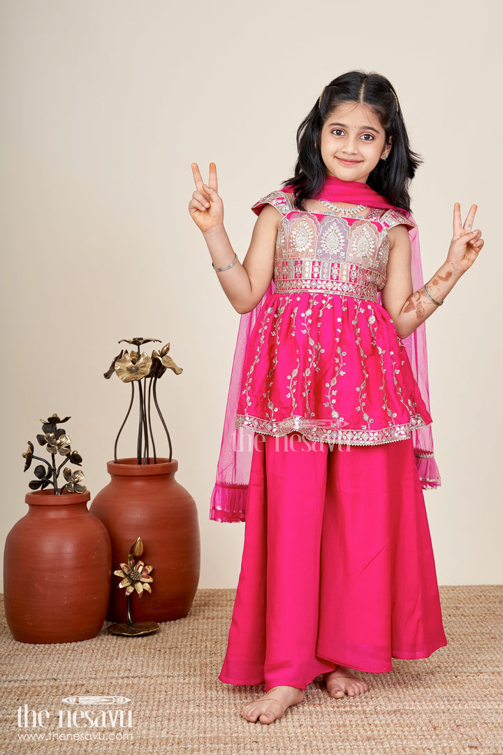 Girls sharara set for birthday parties and festive family functions