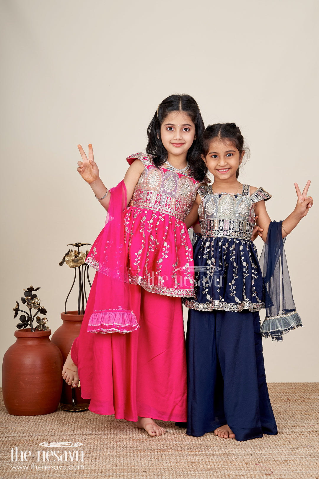 Girls sharara set for birthday parties and festive family functions