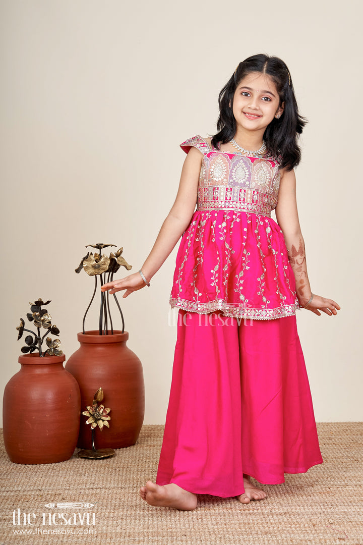 Girls sharara set for birthday parties and festive family functions