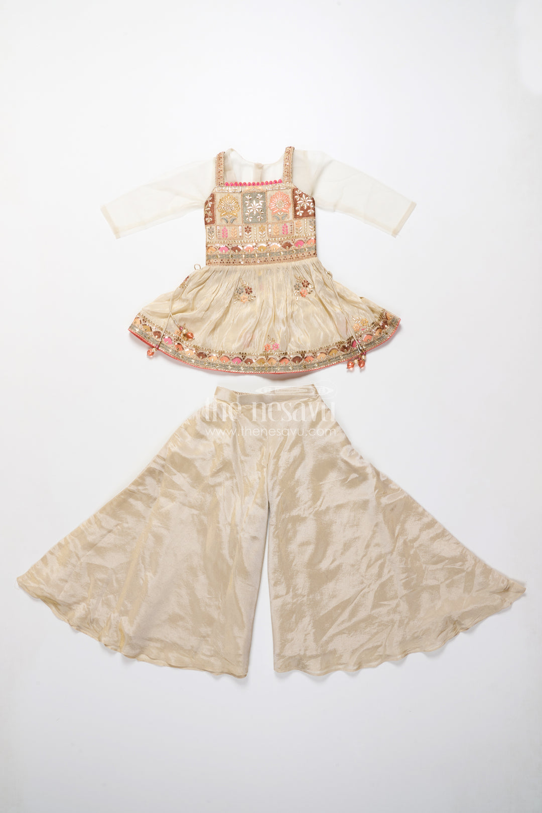 Baby girl plazo set for weddings and traditional occasions