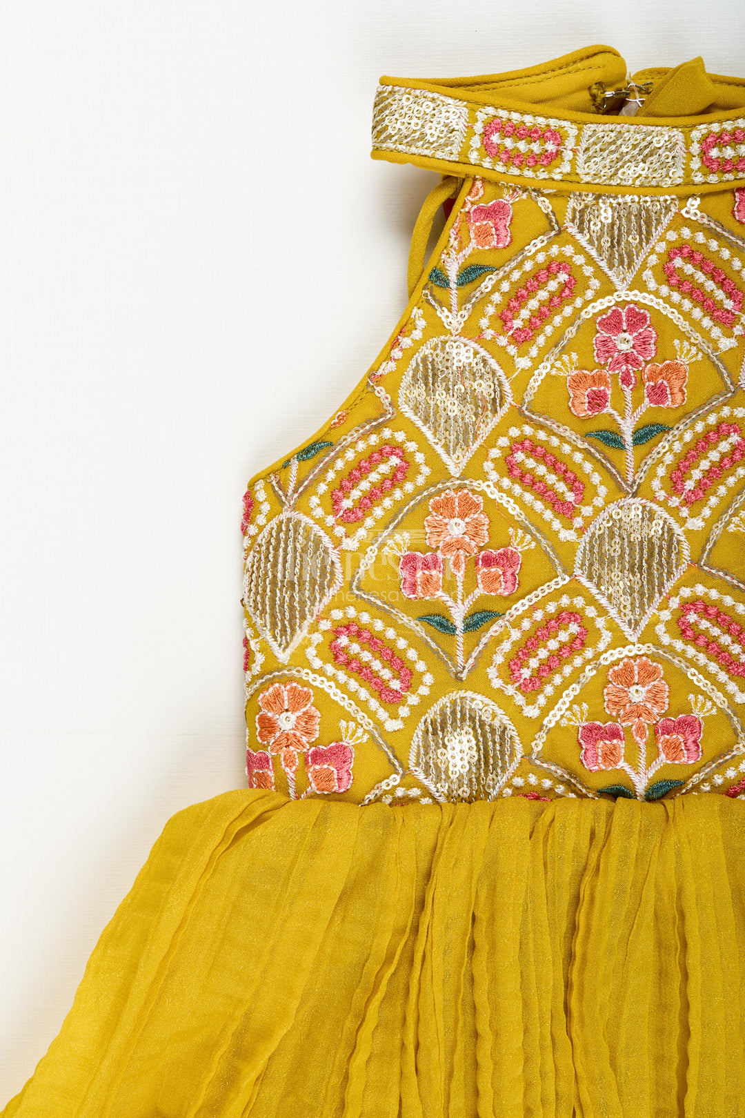 Girls embroidered sharara set in georgette for weddings and cultural events