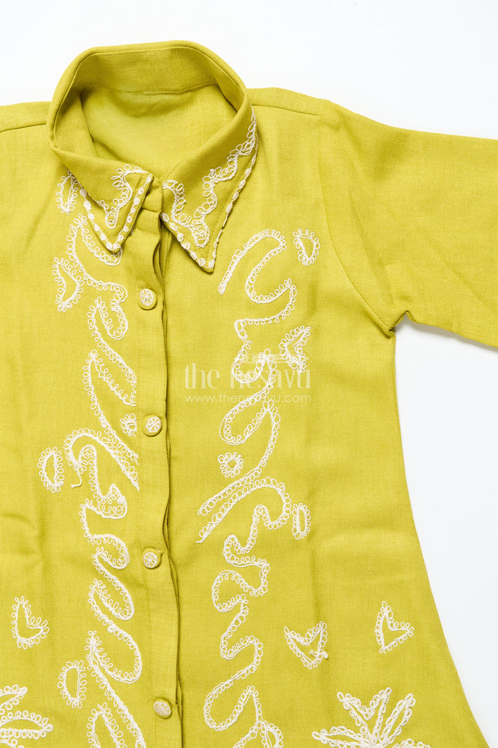 Girls viscose silk plazo set with embroidery for festive wear
