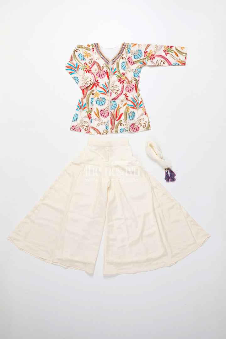 Girls plazo set with digital printed kurti for ethnic day and casual functions