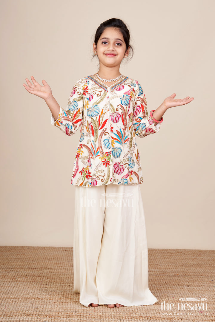 Girls Plazo Set with Digital Printed Kurti for Ethnic Day and Casual Functions