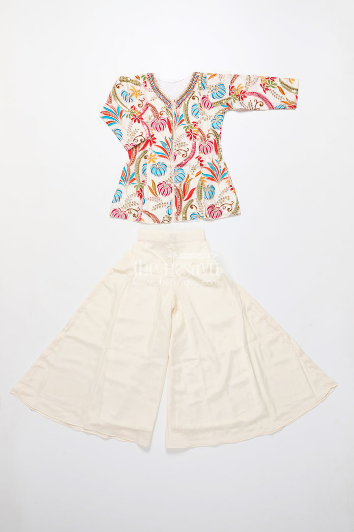 Girls plazo set with digital printed kurti for ethnic day and casual functions
