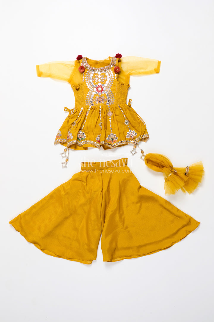 Baby girl plazo set for festive parties and cultural functions