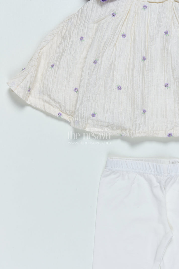 Girls Purple Sharara Set with Crushed Georgette and Jacket for Elegant Events