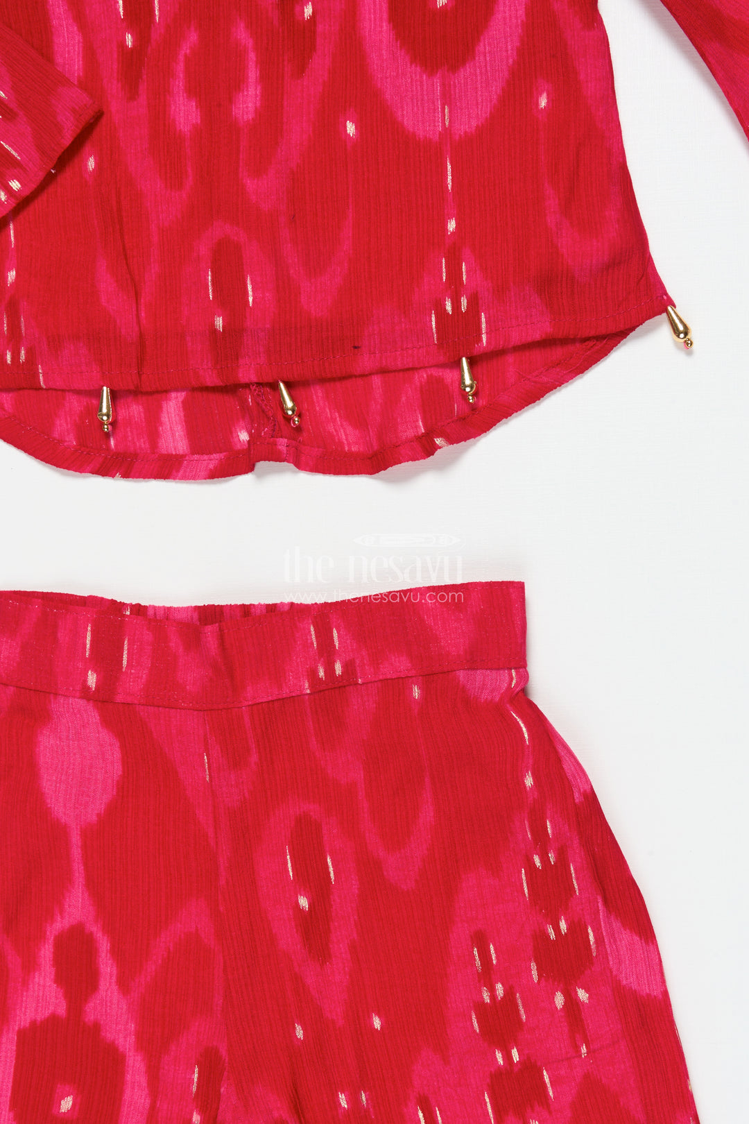 Toddler Girl Sharara Set In Pink Georgette for Festive Celebrations