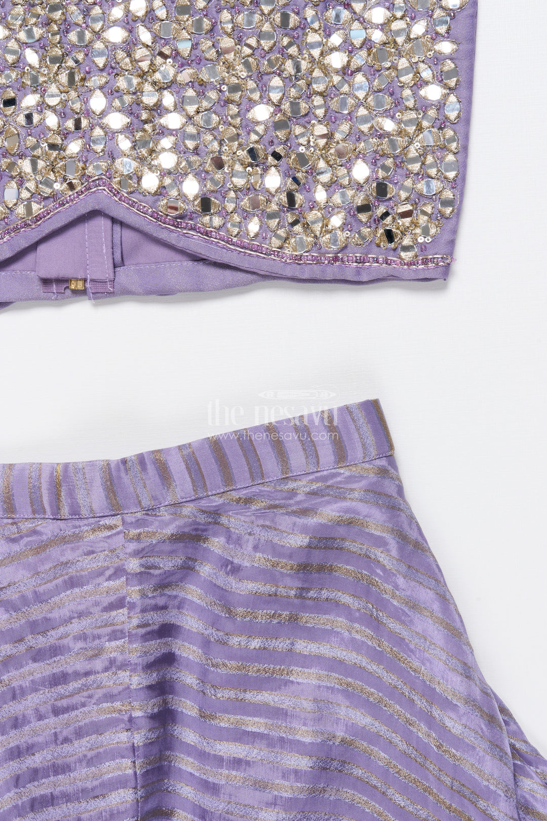 Mirror Embroidered Sharara Set for Girls In Viscose Georgette Ethnic Glam for Weddings